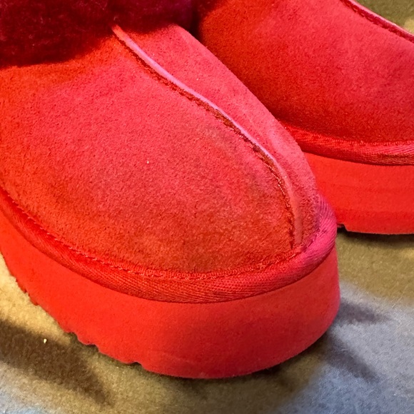 UGG Disqette Platform Slipper Red 6 - Picture 6 of 6